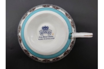 イギリス　AYNSLEY(エインズレイ)　オーチャードゴールド　華やかなカップ&ソーサー2点セット　(R-090415)