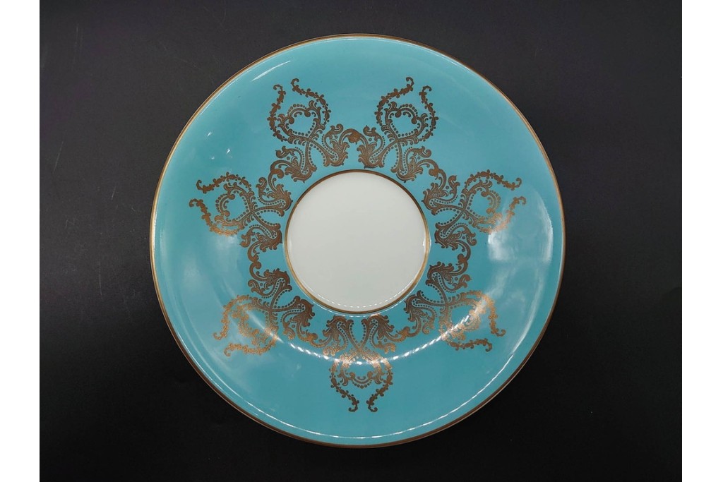 イギリス　AYNSLEY(エインズレイ)　オーチャードゴールド　華やかなカップ&ソーサー2点セット　(R-090415)