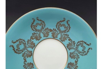 イギリス　AYNSLEY(エインズレイ)　オーチャードゴールド　華やかなカップ&ソーサー2点セット　(R-090415)