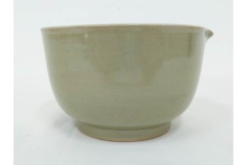 江戸期　古伊万里　青磁　趣ある染付山水図の片口　(R-090417)