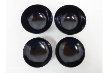 輪島塗　若島量平作　木製　漆器　蒔絵による菊文が華やかな吸物椀5点セット　共箱付き　(R-090419)