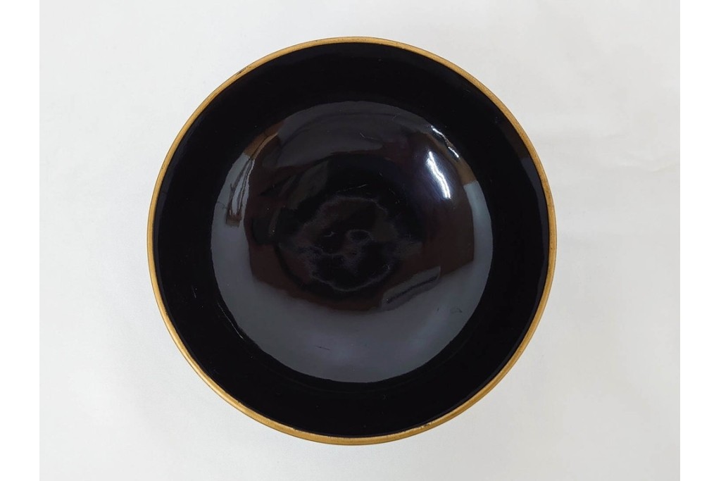 大正期　木製漆器　竹梅文・紅葉文　蒔絵が上品な菓子椀9点セット　外箱付き　(R-090420)