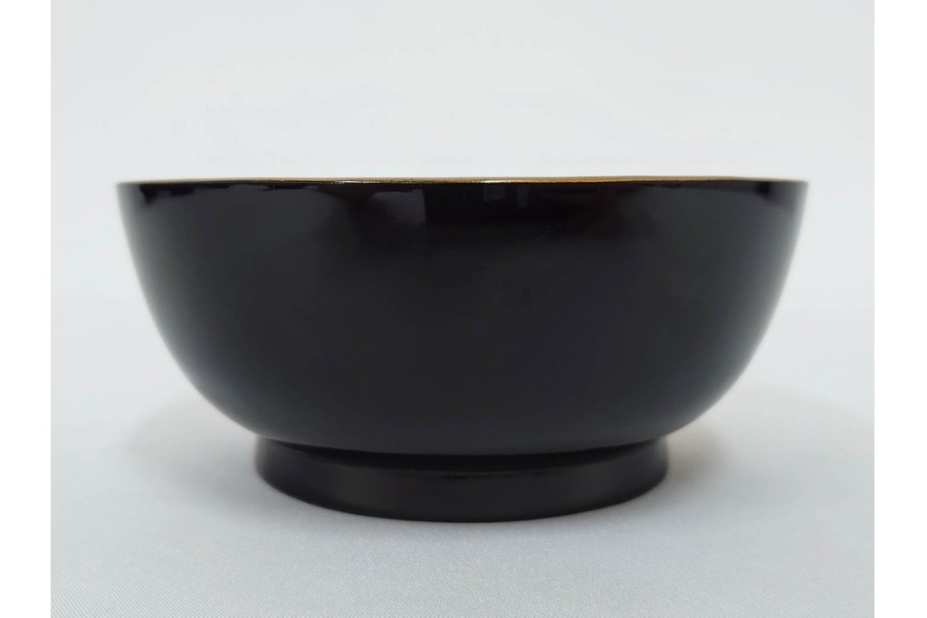 大正期　木製漆器　竹梅文・紅葉文　蒔絵が上品な菓子椀9点セット　外箱付き　(R-090420)