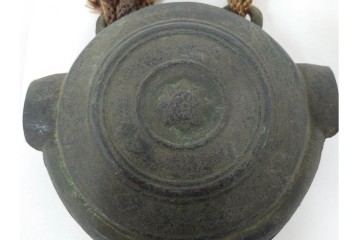 時代物　1点に阿部忠右衛門の銘あり　重厚な趣の鰐口3点セット　(R-090422)