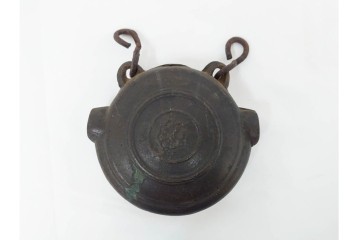 時代物　1点に阿部忠右衛門の銘あり　重厚な趣の鰐口3点セット　(R-090422)