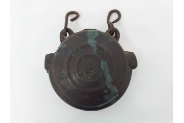 時代物　1点に阿部忠右衛門の銘あり　重厚な趣の鰐口3点セット　(R-090422)