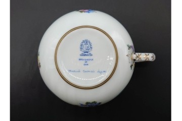 ハンガリー　HEREND(ヘレンド)　フラワーリボン　気品漂うカップ&ソーサー　定価16万5千円　(R-090427)