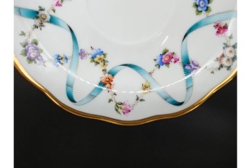 ハンガリー　HEREND(ヘレンド)　フラワーリボン　気品漂うカップ&ソーサー　定価16万5千円　(R-090427)