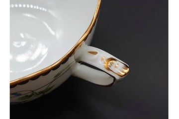 ハンガリー　HEREND(ヘレンド)　モーニング・グローリー　可憐な青い朝顔が咲くカップ&ソーサー　定価7万2600円　(R-090429)