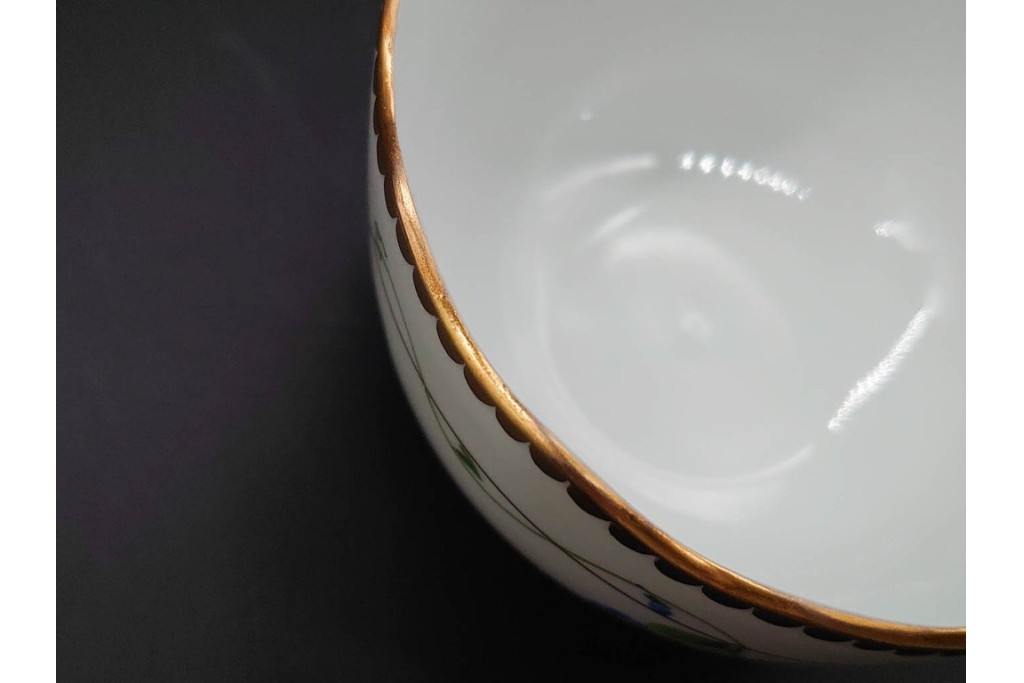 ハンガリー　HEREND(ヘレンド)　モーニング・グローリー　可憐な青い朝顔が咲くカップ&ソーサー　定価7万2600円　(R-090429)