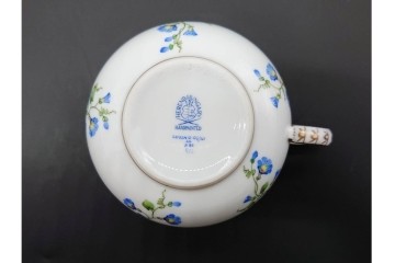 ハンガリー　HEREND(ヘレンド)　モーニング・グローリー　可憐な青い朝顔が咲くカップ&ソーサー　定価7万2600円　(R-090429)