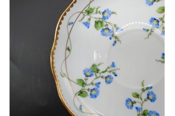 ハンガリー　HEREND(ヘレンド)　モーニング・グローリー　可憐な青い朝顔が咲くカップ&ソーサー　定価7万2600円　(R-090429)