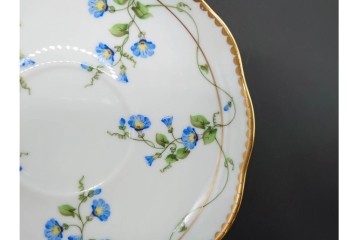 ハンガリー　HEREND(ヘレンド)　モーニング・グローリー　可憐な青い朝顔が咲くカップ&ソーサー　定価7万2600円　(R-090429)