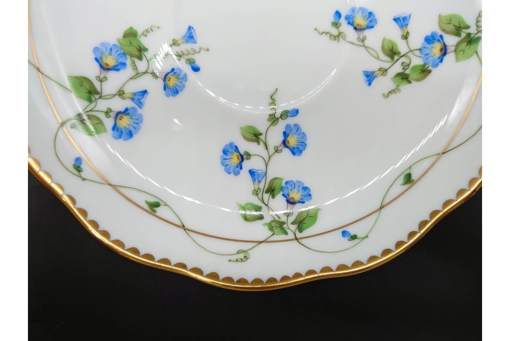 ハンガリー　HEREND(ヘレンド)　モーニング・グローリー　可憐な青い朝顔が咲くカップ&ソーサー　定価7万2600円　(R-090429)