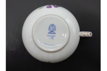 ハンガリー　HEREND(ヘレンド)　ハイランドフラワー　華やかなティーカップ&ソーサー　(R-090430)
