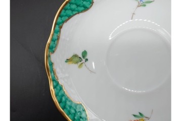 ハンガリー　HEREND(ヘレンド)　ハイランドフラワー　華やかなティーカップ&ソーサー　(R-090430)