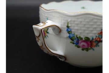 ハンガリー　HEREND(ヘレンド)　リヒテンシュタインブーケ　ロスチャイルド・バード　上品なティーカップ&ソーサー2客セット　(R-090432)