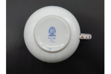 ハンガリー　HEREND(ヘレンド)　リヒテンシュタインブーケ　ロスチャイルド・バード　上品なティーカップ&ソーサー2客セット　(R-090432)