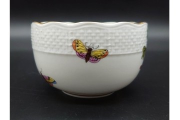 ハンガリー　HEREND(ヘレンド)　リヒテンシュタインブーケ　ロスチャイルド・バード　上品なティーカップ&ソーサー2客セット　(R-090432)