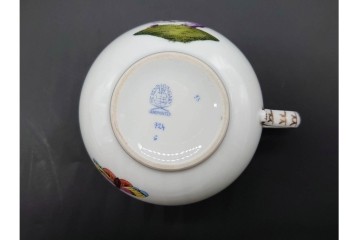 ハンガリー　HEREND(ヘレンド)　リヒテンシュタインブーケ　ロスチャイルド・バード　上品なティーカップ&ソーサー2客セット　(R-090432)