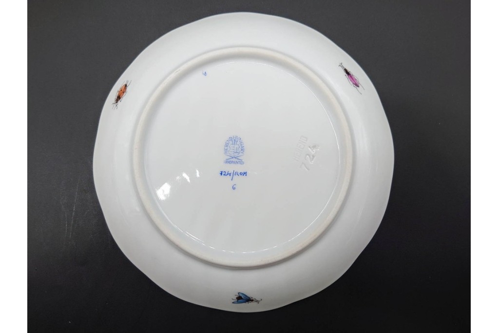 ハンガリー　HEREND(ヘレンド)　リヒテンシュタインブーケ　ロスチャイルド・バード　上品なティーカップ&ソーサー2客セット　(R-090432)