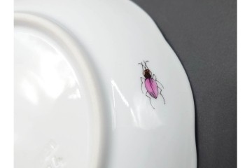 ハンガリー　HEREND(ヘレンド)　リヒテンシュタインブーケ　ロスチャイルド・バード　上品なティーカップ&ソーサー2客セット　(R-090432)
