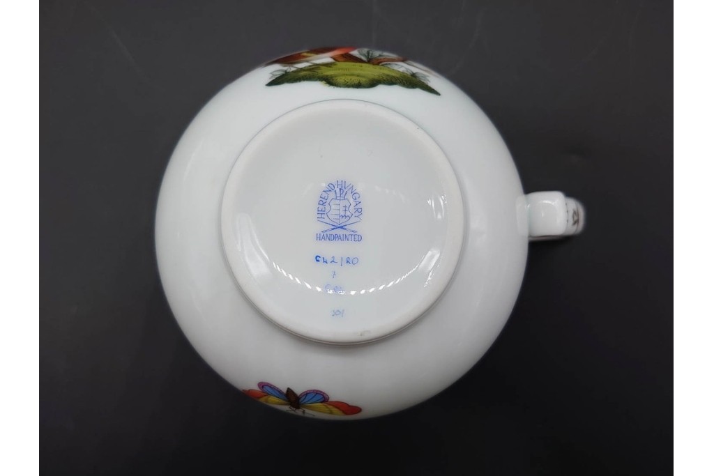 ハンガリー　HEREND(ヘレンド)　ロスチャイルド・バード　上品なコーヒーポット・シュガーポット・クリーマーの3点セット　(R-090434)