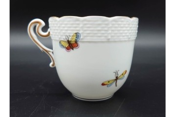 ハンガリー　HEREND(ヘレンド)　ロスチャイルド・バード　上品なコーヒーカップ&ソーサー6客セット　(R-090435)