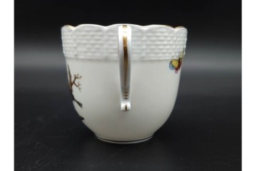 ハンガリー　HEREND(ヘレンド)　ロスチャイルド・バード　上品なコーヒーカップ&ソーサー6客セット　(R-090435)