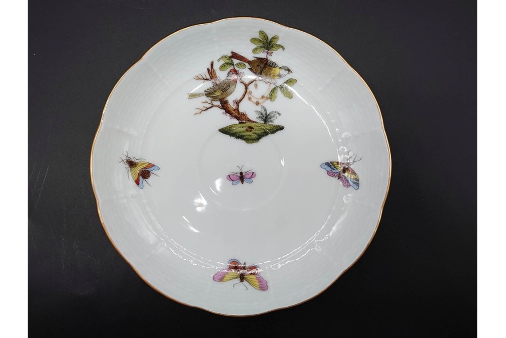 ハンガリー　HEREND(ヘレンド)　ロスチャイルド・バード　上品なコーヒーカップ&ソーサー6客セット　(R-090435)