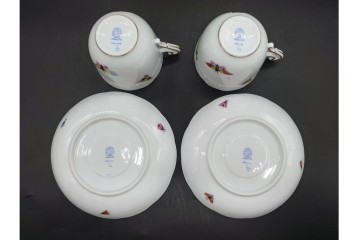 ハンガリー　HEREND(ヘレンド)　ロスチャイルド・バード　上品なコーヒーカップ&ソーサー6客セット　(R-090435)