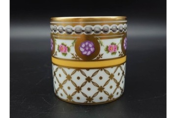 フランス　ROYALE  LIMOGES(ロワイヤル リモージュ)　Rosaces Violine　華やかなカップ&ソーサー　(R-090436)