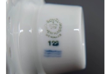 デンマーク製　ROYAL COPENHAGEN(ロイヤルコペンハーゲン)　ブルーフルーテッド フルレース(本体のみ) 　顔付の意匠が目を引くコーヒーポット　スクラッチありB級品　(R-090438)