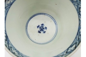 江戸期　古伊万里　青磁　染付　落ち着いた佇まいのそば猪口2点セット　(R-090442)