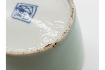 江戸期　古伊万里　青磁　染付　落ち着いた佇まいのそば猪口2点セット　(R-090442)