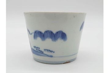 江戸期　古伊万里　染付　落ち着いた佇まいのそば猪口4点セット　(R-090443)