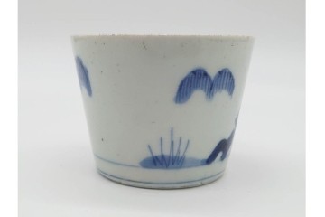 江戸期　古伊万里　染付　落ち着いた佇まいのそば猪口4点セット　(R-090443)