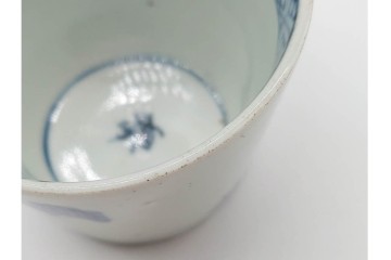 江戸期　古伊万里　染付　落ち着いた佇まいのそば猪口4点セット　(R-090443)