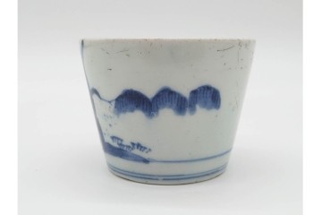 江戸期　古伊万里　染付　落ち着いた佇まいのそば猪口4点セット　(R-090443)
