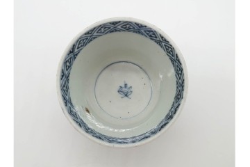 江戸期　古伊万里　染付　落ち着いた佇まいのそば猪口4点セット　(R-090443)