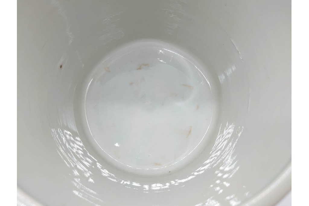 江戸期　古伊万里　茶道具　染付による山水人物文が味わい深い水指　(R-090449)