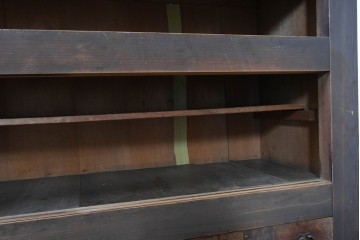 和製アンティーク　明治期　五尺　丸環金具と透かし飾りが味わい深いサイドボード　(R-090454)