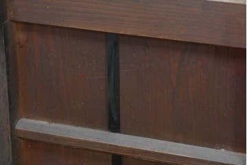 和製アンティーク　明治期　五尺　丸桟引き戸が味わい深いサイドボード　(R-090455)