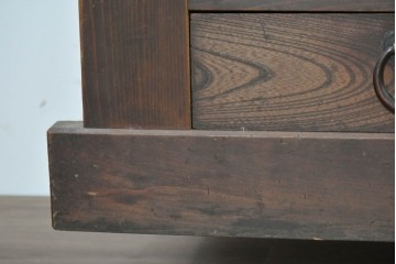 和製アンティーク　明治期　五尺　丸桟引き戸が味わい深いサイドボード　(R-090455)
