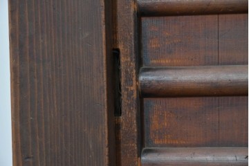 和製アンティーク　明治期　五尺　丸桟引き戸が味わい深いサイドボード　(R-090455)