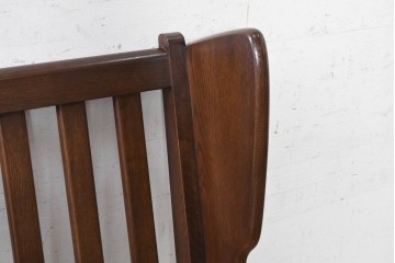 中古　横浜クラシック家具　ノックオンウッド(knockonwood)　Hand Made　コロニアルシリーズ　英国の伝統スタイルのウィングバックが魅力的なウィングチェア　(R-090458)