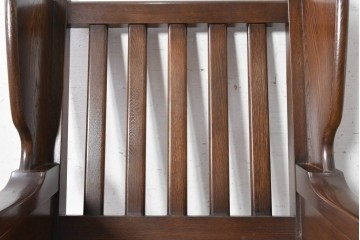 中古　横浜クラシック家具　ノックオンウッド(knockonwood)　Hand Made　コロニアルシリーズ　英国の伝統スタイルのウィングバックが魅力的なウィングチェア　(R-090459)