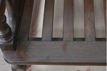 中古　横浜クラシック家具　ノックオンウッド(knockonwood)　Hand Made　コロニアルシリーズ　英国の伝統スタイルのウィングバックが魅力的なウィングチェア　(R-090459)