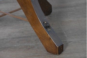 和製アンティーク　昭和初期　大正ロマン　花柄ファブリックが華やかな回転チェア　(R-090460)