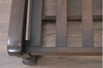 中古　美品　横浜クラシック家具　ノックオンウッド(knockonwood)　Hand Made　コロニアルシリーズ　ペイズリー柄クッションが上品なスツール　(R-090462)